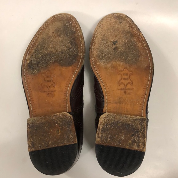 Amalfi 9.5 Shoes Burgundy Leather Upper Lining & Sole Lace up Toe & Other Detail - Picture 7 of 10